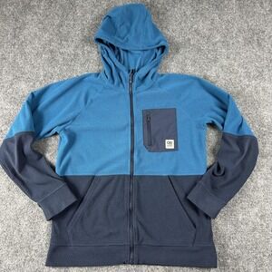 Outdoor Research Hoodie Mens Small‎ Blue Trail Mix Full Zip Grid Fleece Jacket